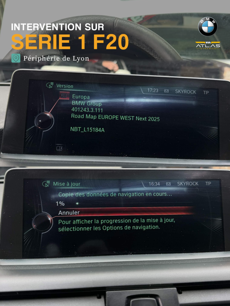 Mise à jour système de navigation BMW Série 1 F20